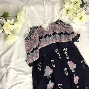 NWOT Strappy Flounce Maxi Dress